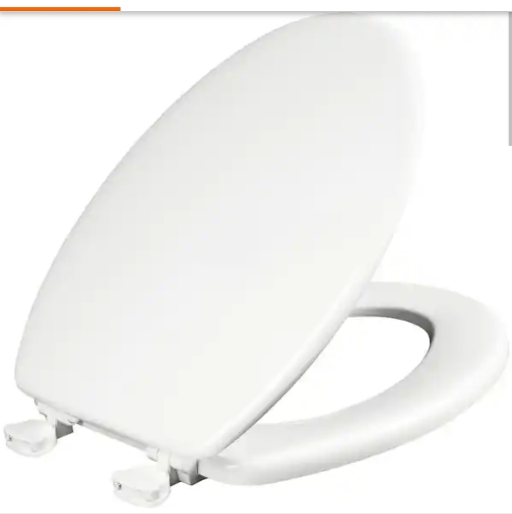 Glacier Bay elongated, soft-close, slow-closing toilet seat in white